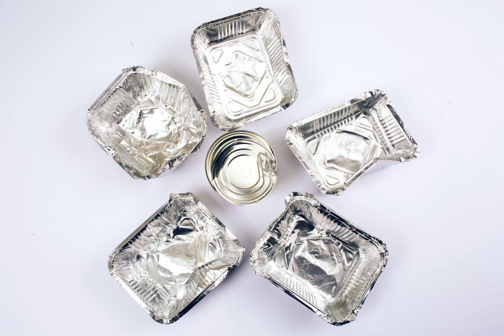 Tin foil trays that are empty