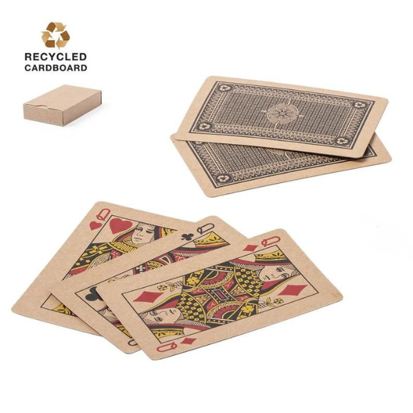 playing cards made of recycled cardboard