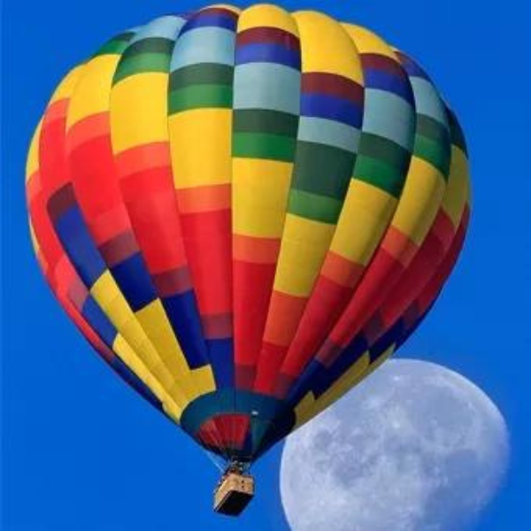 rainbow hot air balloon