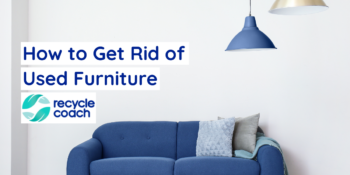 title of blog and logo on top of an image of a blue couch with pillows and blanket, and 2 hanging lights